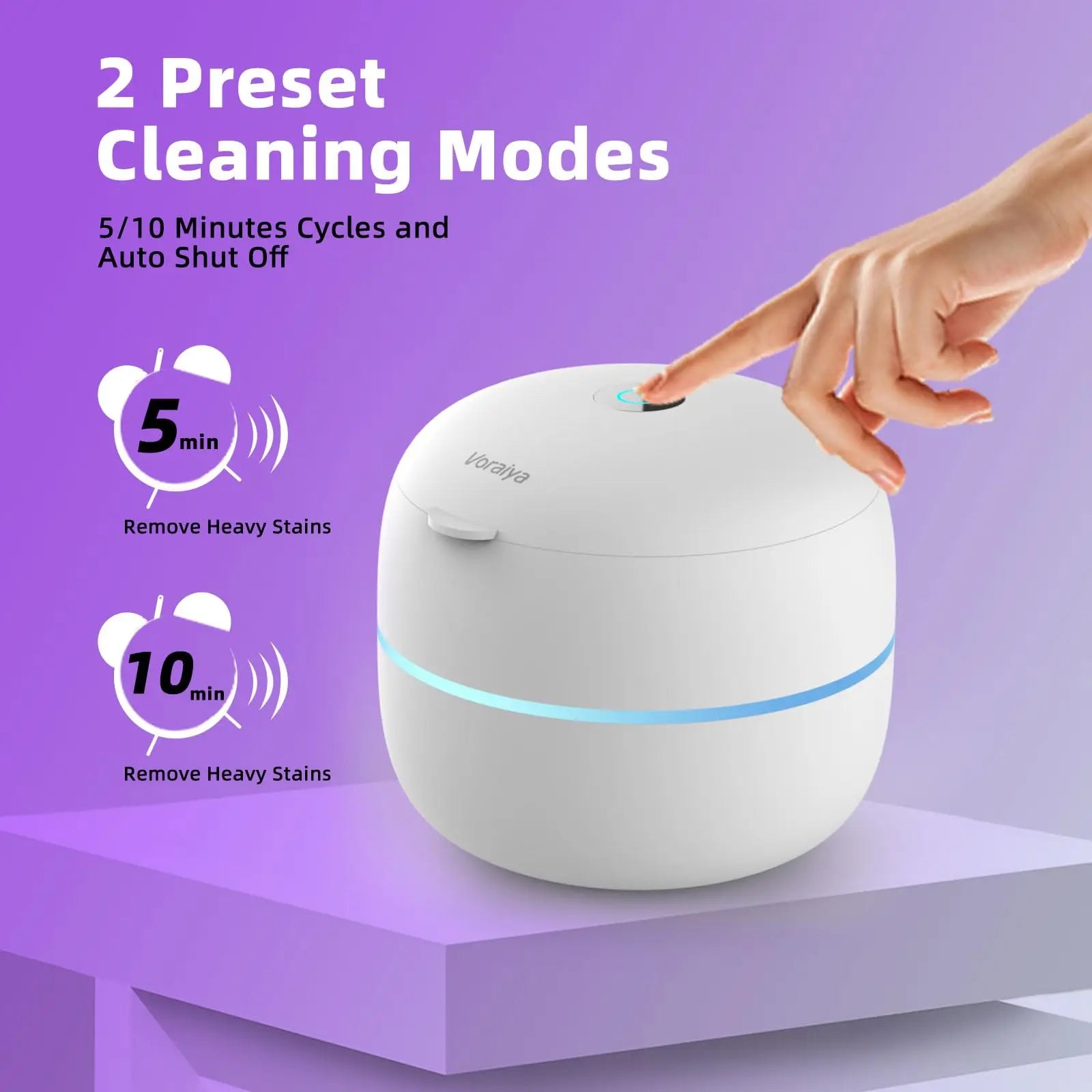 Ultrasonic UV Cleaner Mini Household Dental Pulsating Cleaning for Jewelry False Teeth Dentistry Box Beauty Health